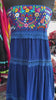 Gorgeous Mexican Hand Embroidered Strapless Dress - Handmade Artisanal Strapless Dress - Hand Embroidered Dress - Small