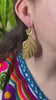 Hoja Inspired Mexican Earrings - Handcrafted Gold Plated Folkloric Artisan Jewelry- Made by our Oaxaca Artisan Partners