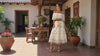 Large Handmade Mexican "Isabella" Off Shoulder Lace Midi Dress, Boho Fiesta Dress, Cruise Vacation Dress, Wedding Guest Cocktail Dress