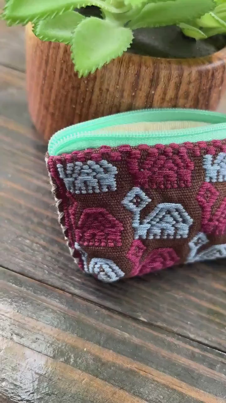 Handcrafted Mini Coin Bag – Cute & Versatile Hand Embroidered Accessory- Perfect For Storing Items