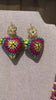 Hand Painted Artisanal Wooden Necklace - Mexican Wooden Necklace and Earring Set - Mexican Necklace made by our Oaxaca Artisan Partners